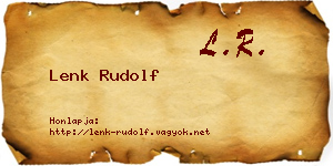 Lenk Rudolf névjegykártya