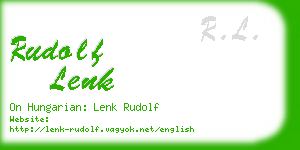 rudolf lenk business card